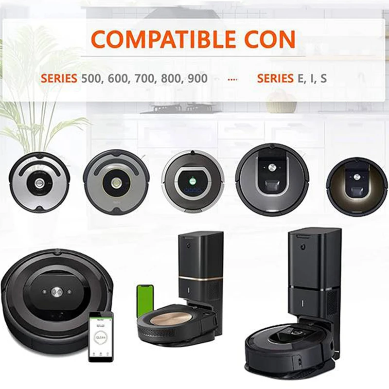 

8Pcs Tires for Irobot Roomba Wheels Series 500, 600, 700, 800 and 900 Anti-Slip, Great Adhesion and Easy Assembly