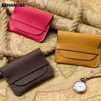 cowhide ultra thin card bag vintage wallet driving certificate package mini leather certificate bag coin purse coin bag wholesal
