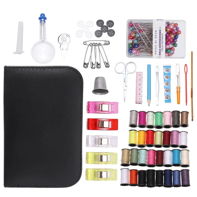 

Набор ручных швейных инструментов для ремонта и шитья дома, дорожный швейный набор, чехол, портативная швейная нить