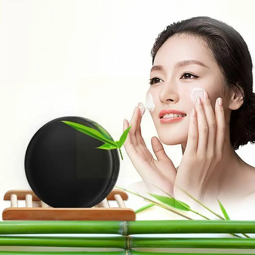 

1 Pc Handmade Black Charcoal Soap Face Cleaner Charcoal Soap Soap Handmade Whitening Crystals Face Blackhead For Grass Chemistry
