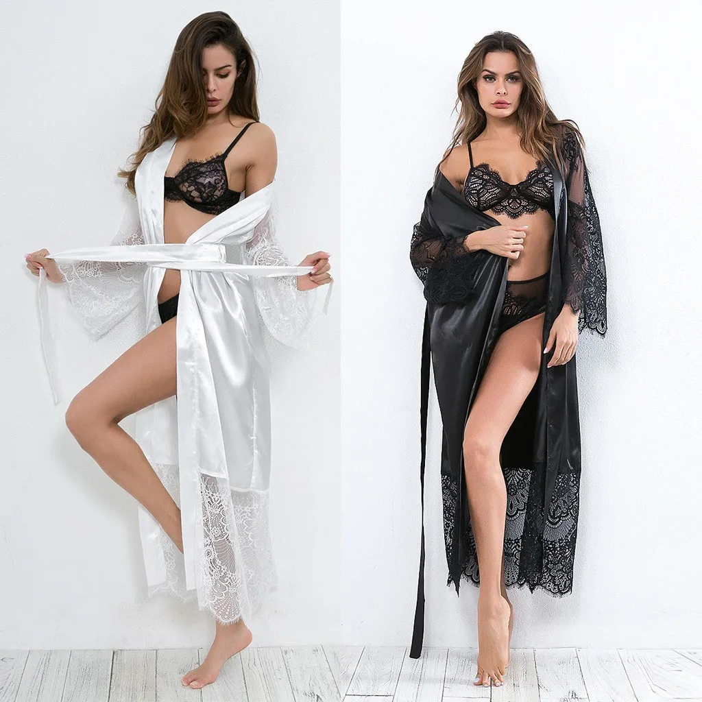 Женский халат шелковые кружевные халаты ночное платье для подружек невесты