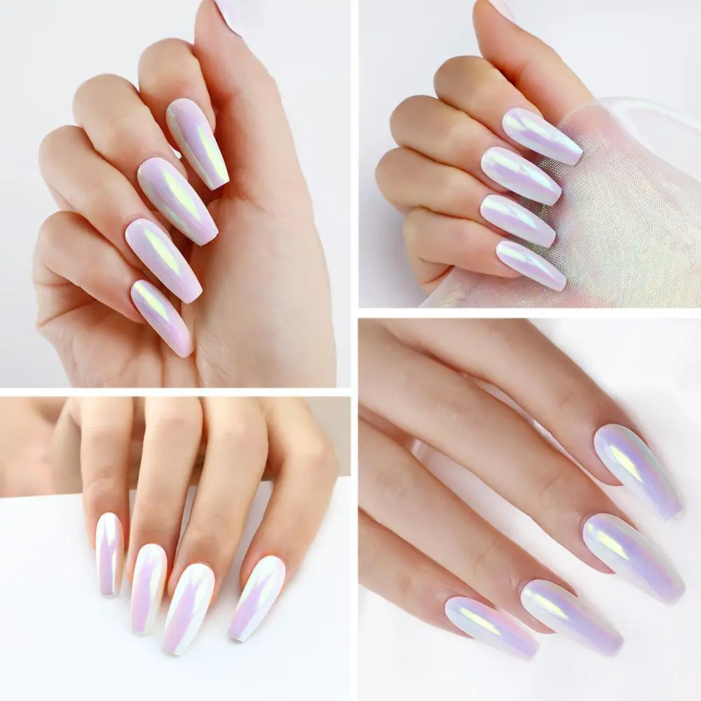 COSCELIA микро блестящий порошок зеркальный блеск голографический лазерный лак для