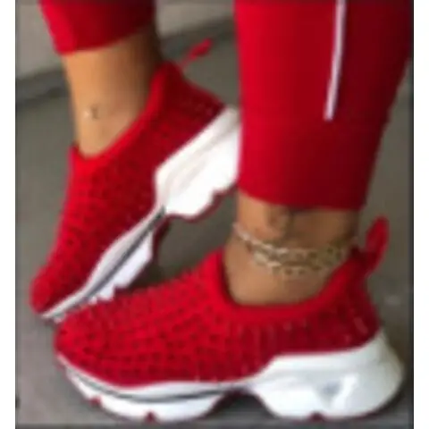 

Shoes Woman 35-42 New Casual Plus Women's Large Size Rivet Thick Bottom Increased Fashionable Non-Slip Breathable Leopard Shoes