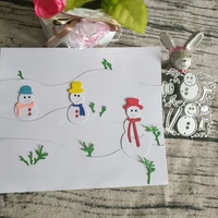 christmas snowman snow mountain and grass metal cutting dies scrapbooking card making photo album decoration cutting crafts