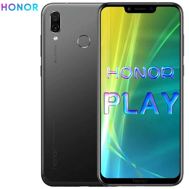 Стоковый мобильный телефон Honor Play, 6G, 128G, 6,3 дюймов, Восьмиядерный, двойная задняя камера, игровой телефон, отпечаток пальца, распознавание лица, Android 8,1, смартфон