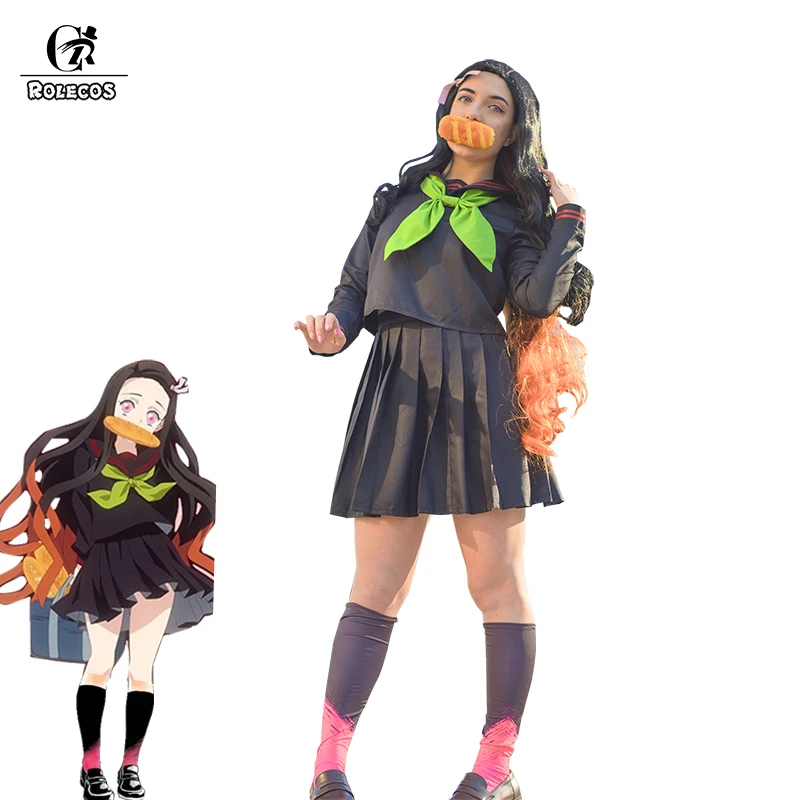 ROLECOS аниме демон убийца Косплей Униформа камадо незуко Костюм киметсу но яйба