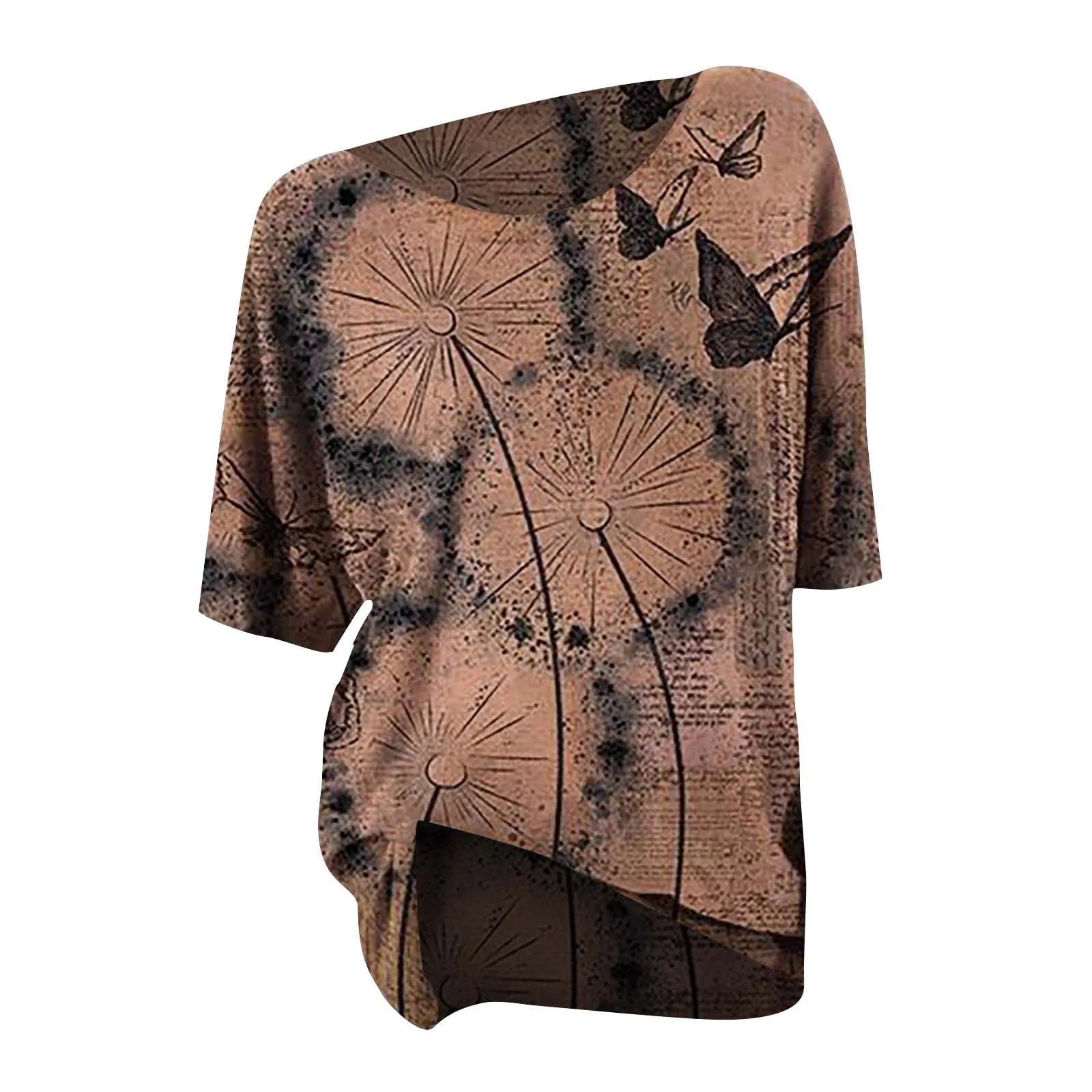 

Women Autumn Tops Loose Butterflys Soft Causal Short Sleeve T-shirt Top woman tshirts for women summer