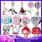 Бусина-Шарм из серебра 100% пробы, с черепахой и камерой