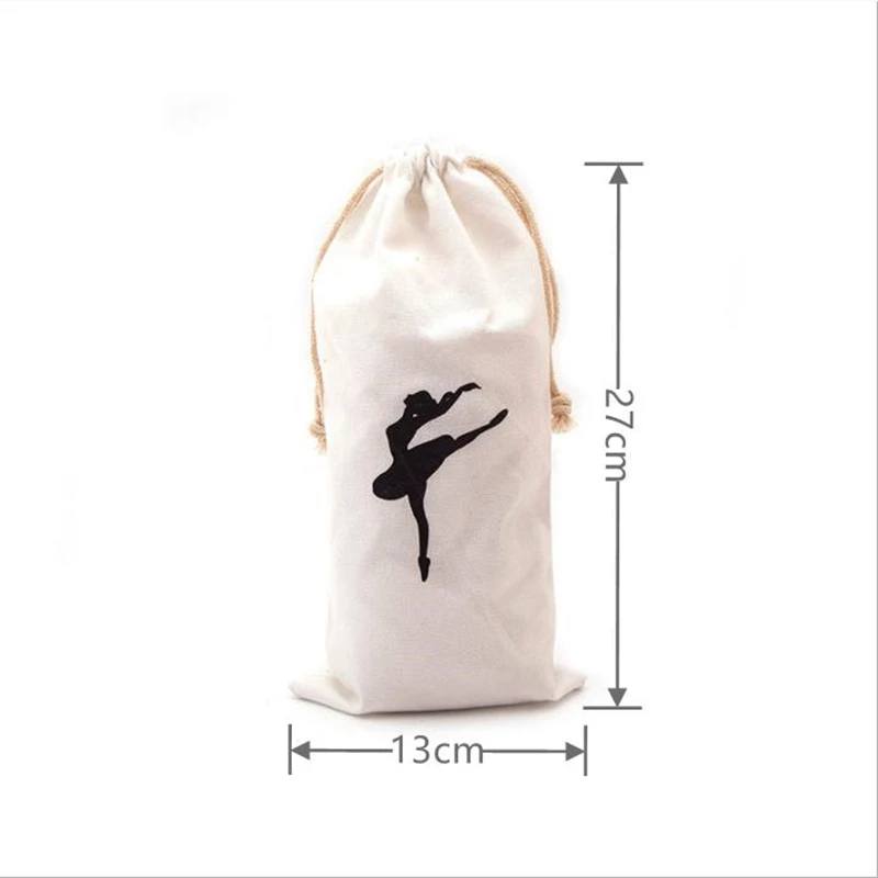 Ruoru Drawstring Ballet Dance Bag White Color Ballet Bag for Girls Ballerina Pointe Shoes Bags Ballet Dance Accessories images - 6