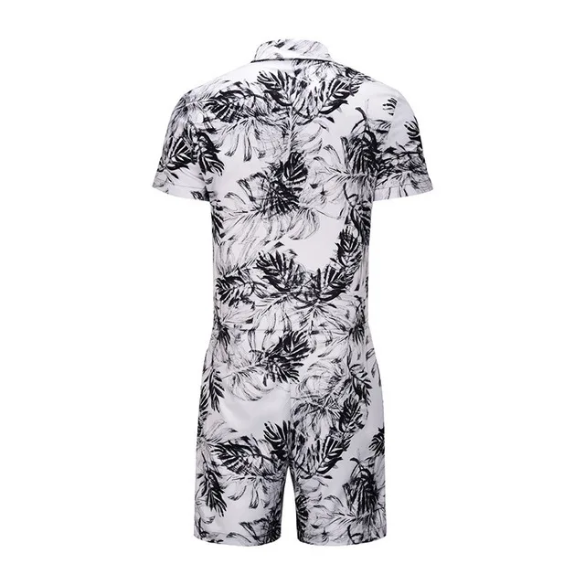 Мужские комбинезоны летний винтажный комбинезон с принтом костюм для отдыха