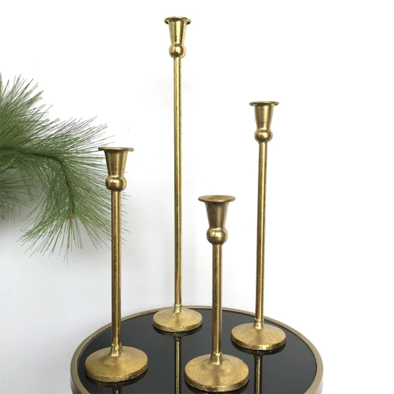 Christmas Wedding Candlesticks New Year Living Room Decor Accessories Interior Home Table Art Ornament