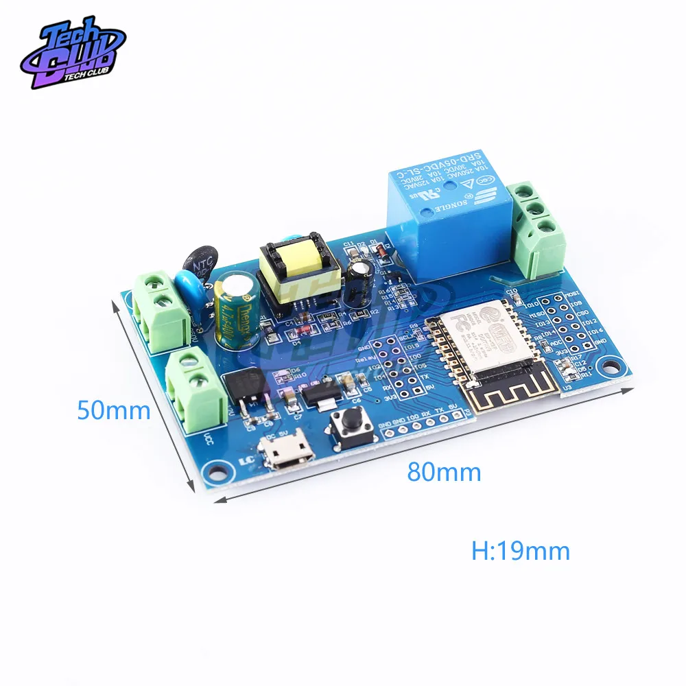 AC 220V DC 12V ESP8266 WIFI одиночный релейный модуль esp8266 ESP 12F AC/DC UART макетная плата с