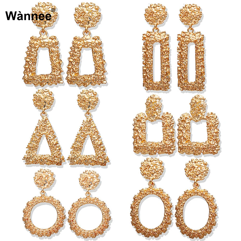 Горячая Распродажа стильные современные золотые серьги для женщин африканские