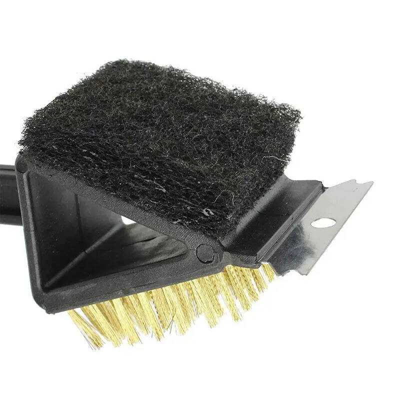 

3in1 Bristles Cleaning Stiff Brush Scraper Clean for Barbecue BBQ Oven Grill US