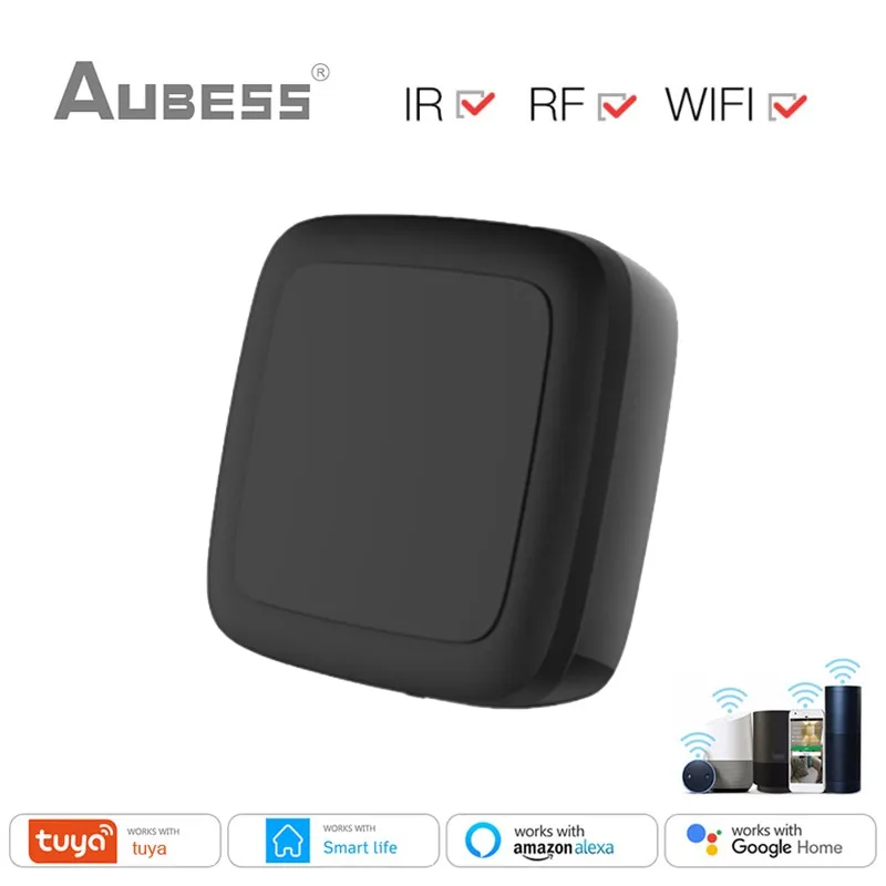 

Универсальный ИК-пульт дистанционного управления Tuya WiFi RF умный дом управление для ТВ DVD Audi AC кондиционер работает с Alexa Google Home