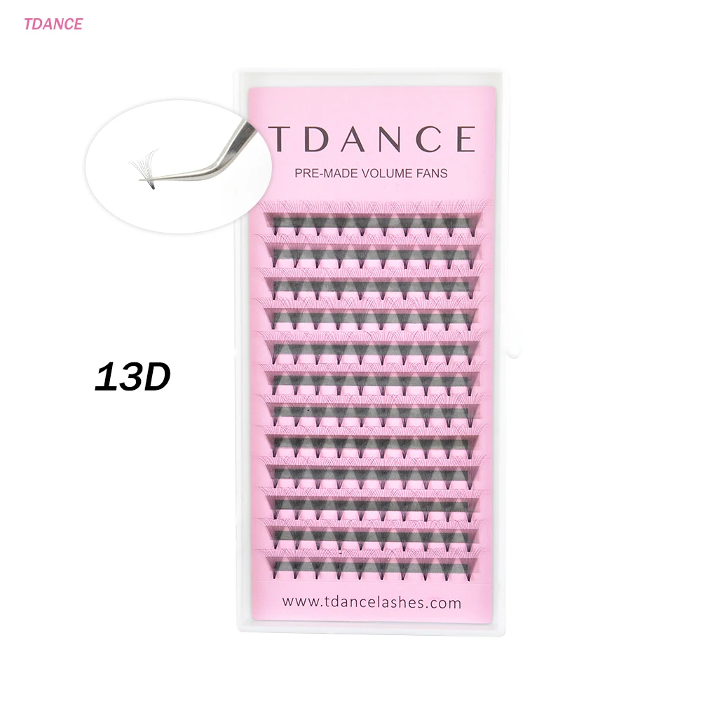 TDANCE Premade fans 13D ресницы толщина 0,03 русский объем наращивание ресниц искусственная норка наращивание ресниц макияж инструменты мягкие