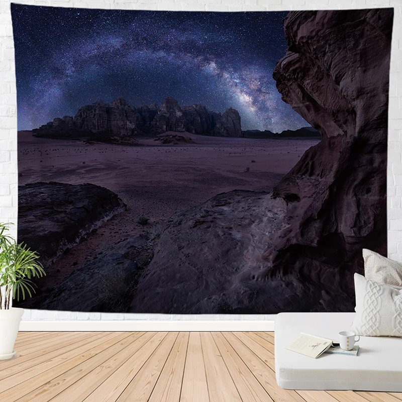 Настенный гобелен с изображением звездных звезд ночное небо полиэстер | Дом и сад