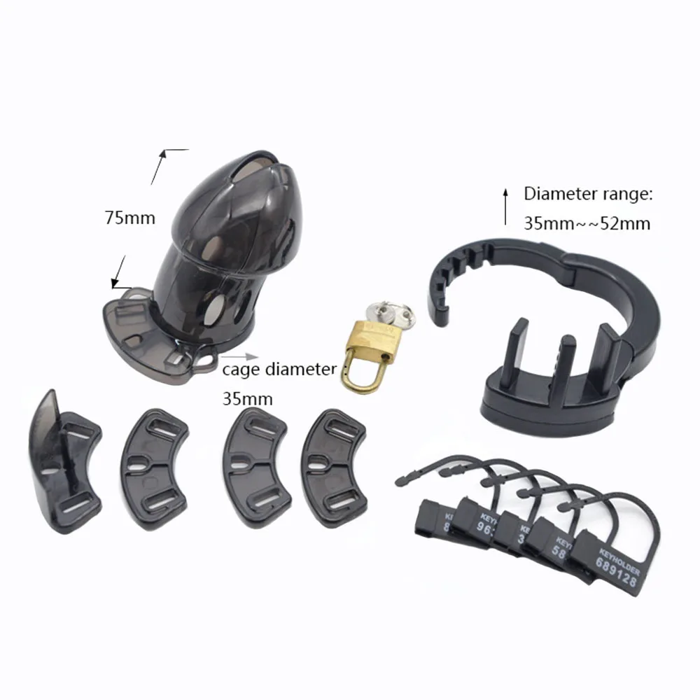 Manyjoy мужское приспособление целомудрия регулируемый пластиковый пояс с 5