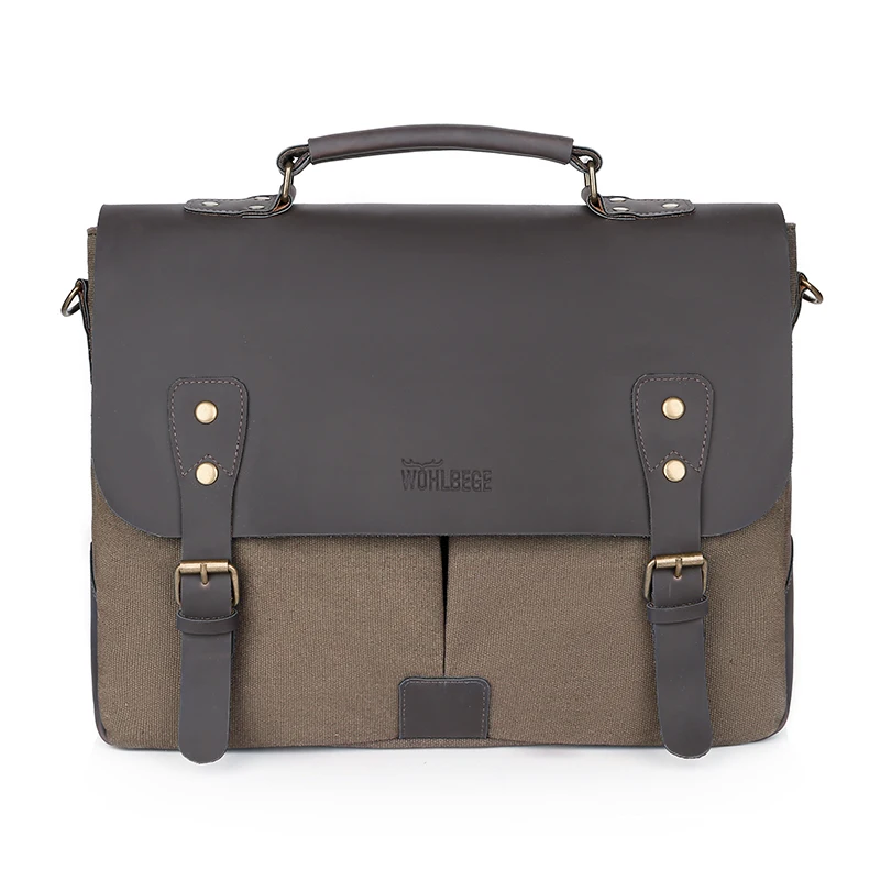 Винтажный холщовый портфель Мужская военная сумка Мужской многофункциональный