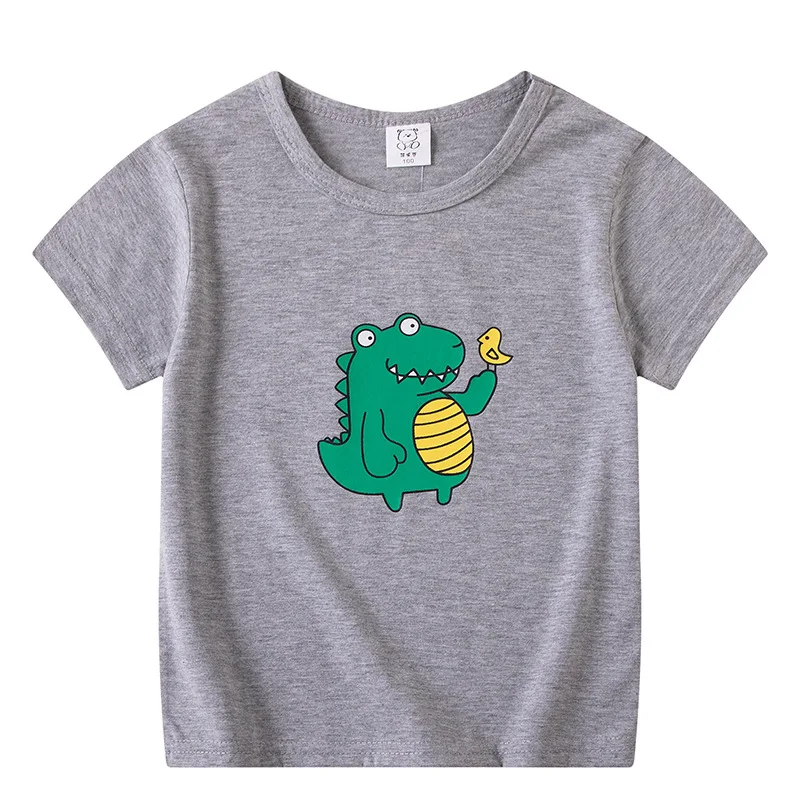 

Summer Children Short Sleeve T-Shirts Cartoon Dinosaur Print Baby Boy Toddler Girl Kid Blouse Clothes Casual Tee Top