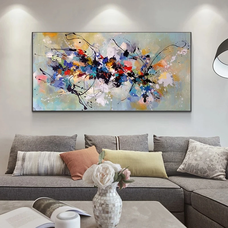 

Abstract Colorful Decoration Oil Painting on Canvas Posters and Prints Cuadros Wall Art Pictures for Living Room