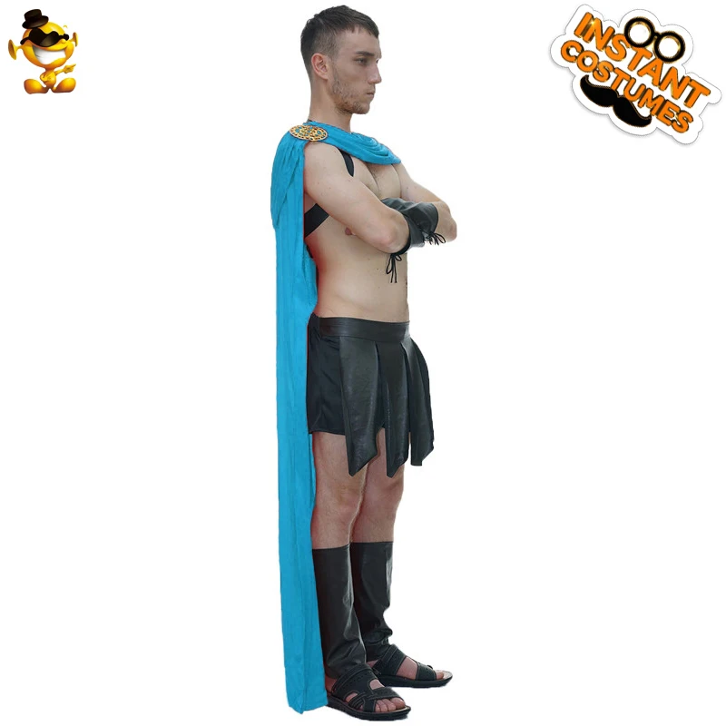 

Men Warrior Costume Role Play Adult Medieval Roman Knight Clothes Halloween Party Cosplay Male Solider