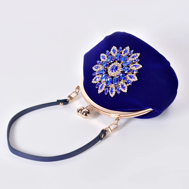 

Diamond Wedding Bridal Clutch Purse Luxury Handbag Women Bags Designer High Quality Totes Flower Crystal Clutch Bag sac ZD1351