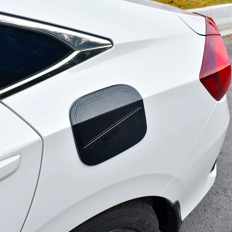 

For Honda Civic 10th Sedan Car Modification Accessories Carbon Fiber Lines Scratch Resistant Car Fuel Tank Cap Sticker 2019 2020