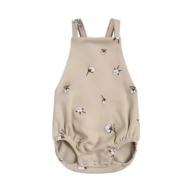 

In StockOZ2021 Spring and Summer New Baby One-piece Romper Overalls Newborn Cotton Romper