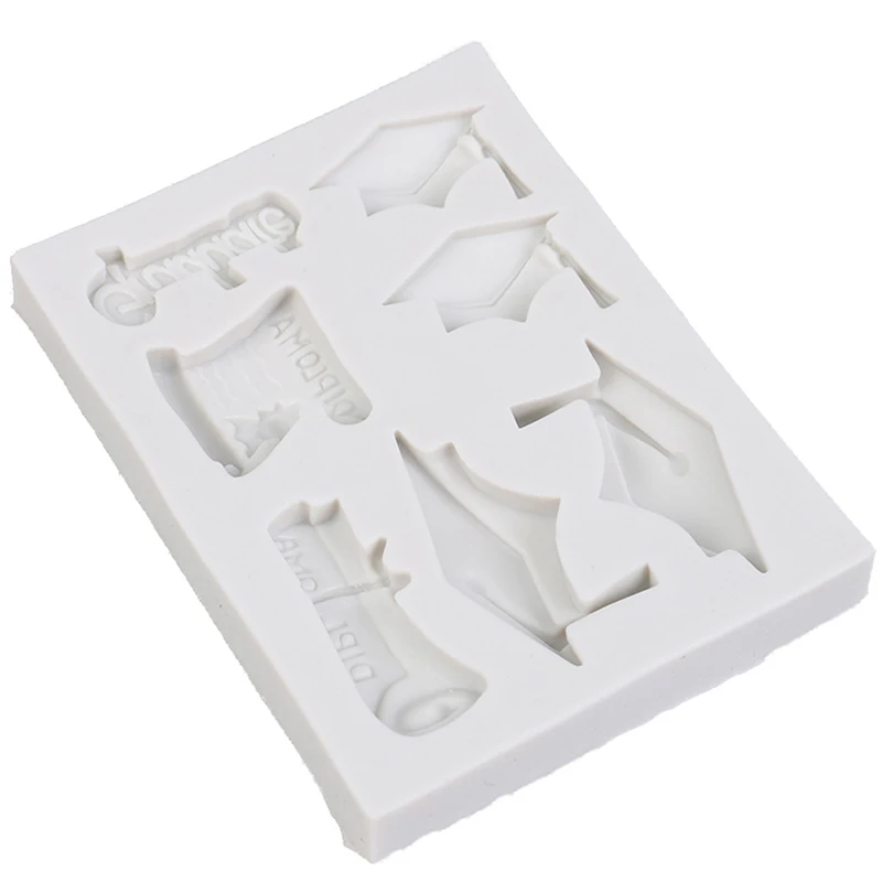 

Форма для выпускного шапки, торта, помадки, Экологичная силиконовая форма для украшения тортов, докторская шляпа, форма для шоколада, кухонн...