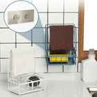 Полка для слива кухонной тряпки, стойка, вешалка для тряпки, без перфорации, держатель для хранения губки, мыла, салфеток, Полка для полотенец, кухонный Органайзер для ванной