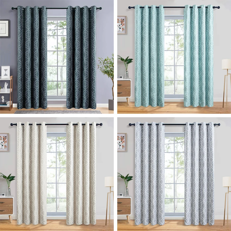 Затемняющие шторы с геометрическим рисунком Элегантные плотные