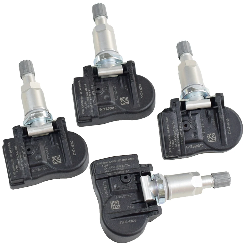 4 шт. TPMS монитор давления в шинах Предупреждение для hyundai I20 IX20 Kia Optima Sorento Soul Venga 52933-1J000 529331J000