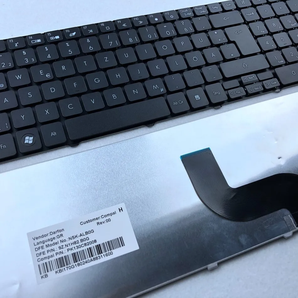 Немецкая португальский клавиатура для Packard Bell Easynote TK37 TK81 TK83 TK85 TX86 TK87 TM05 TM80 TM81 TM97 NV50