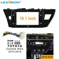 lexxson 10 1 inch car fascia for toyota corolla altis 2014 2016 2din fascias audio fitting adaptor panel frame kit piano black