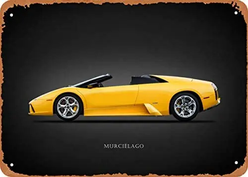 

Metal Sign - Performance Cars The Murcielago - 8 x 12 Vintage Look Tin Sign