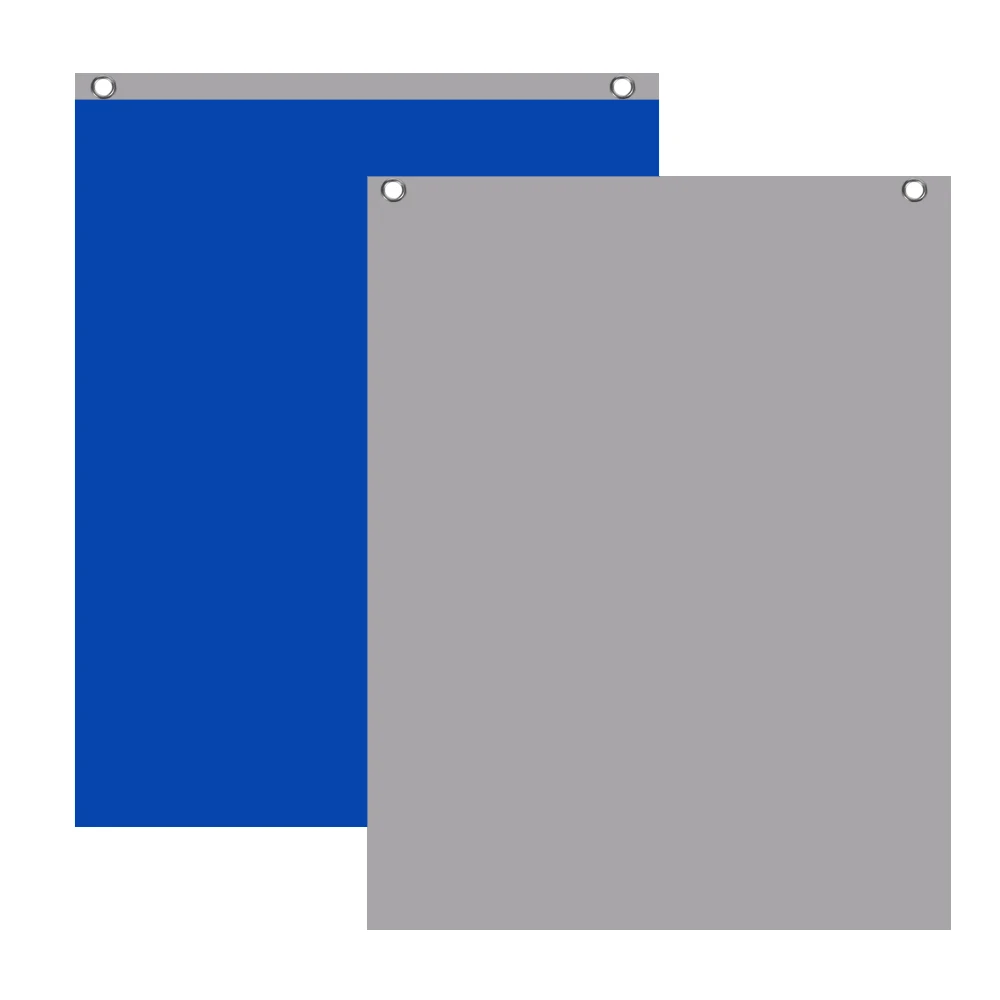 

1.5*2M Photography Background Backdrop 2 in 1 Blue & Gray Screen Chromakey Cromakey Background Cloth For Photo Studio Video