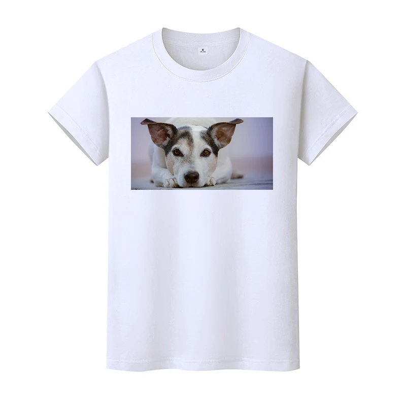 

2021 Summer New Women's Clothing High Quality Animal Dog Print Y2K Aesthetic Top Harajuku Trend Streetwear Graphic T-shirt