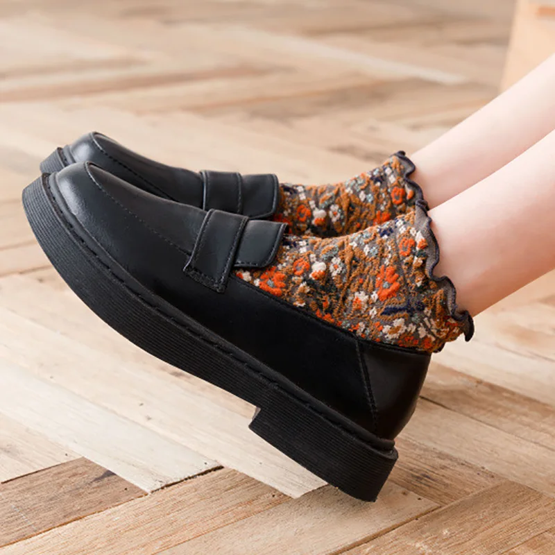 5 Pair Summer Lace Edge Ankle Socks Women Casual Cute Short Asakuchi Cool Socks Happy Foot Kawaii Girls Style Vrouw Sokken
