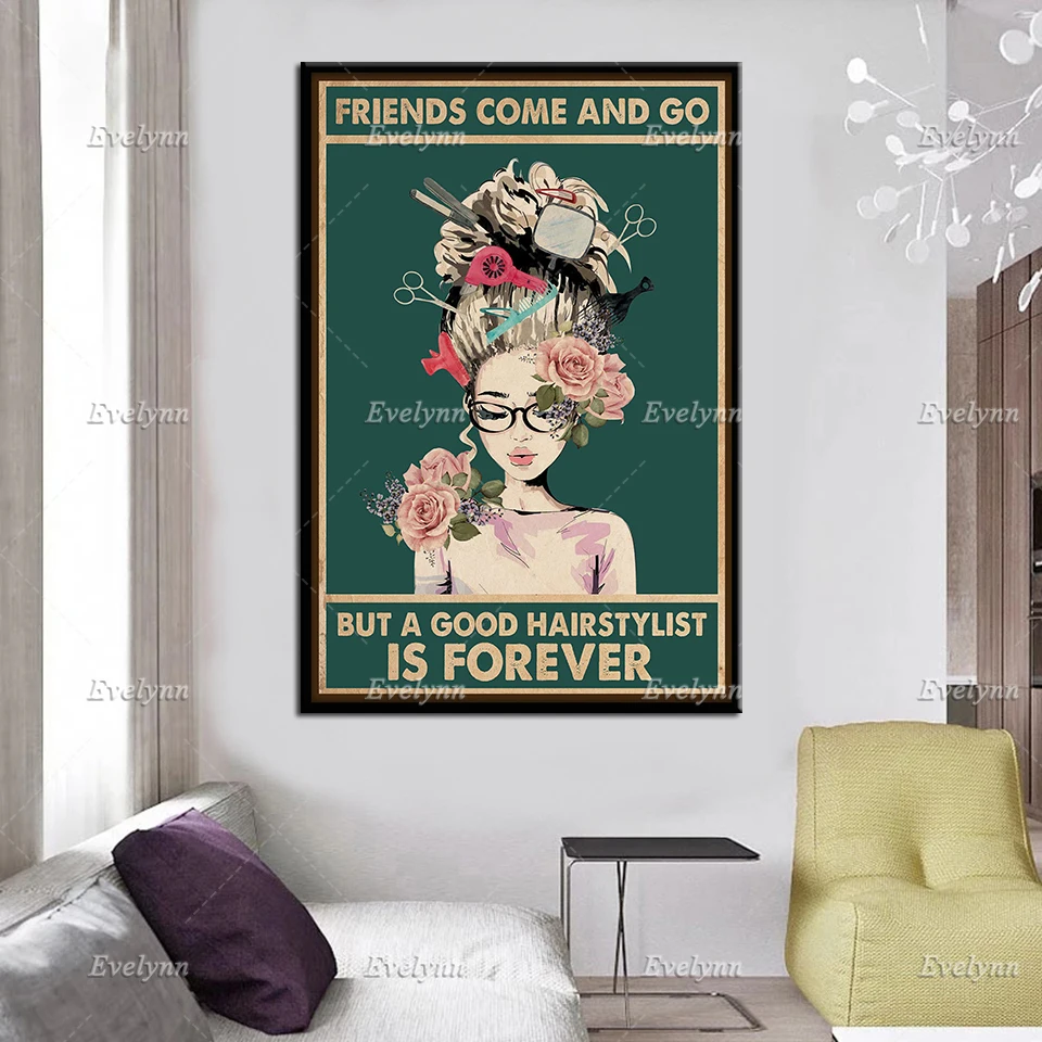 Парикмахерская девушка друзья приходите и выходите хороший парикмахерский IsForever