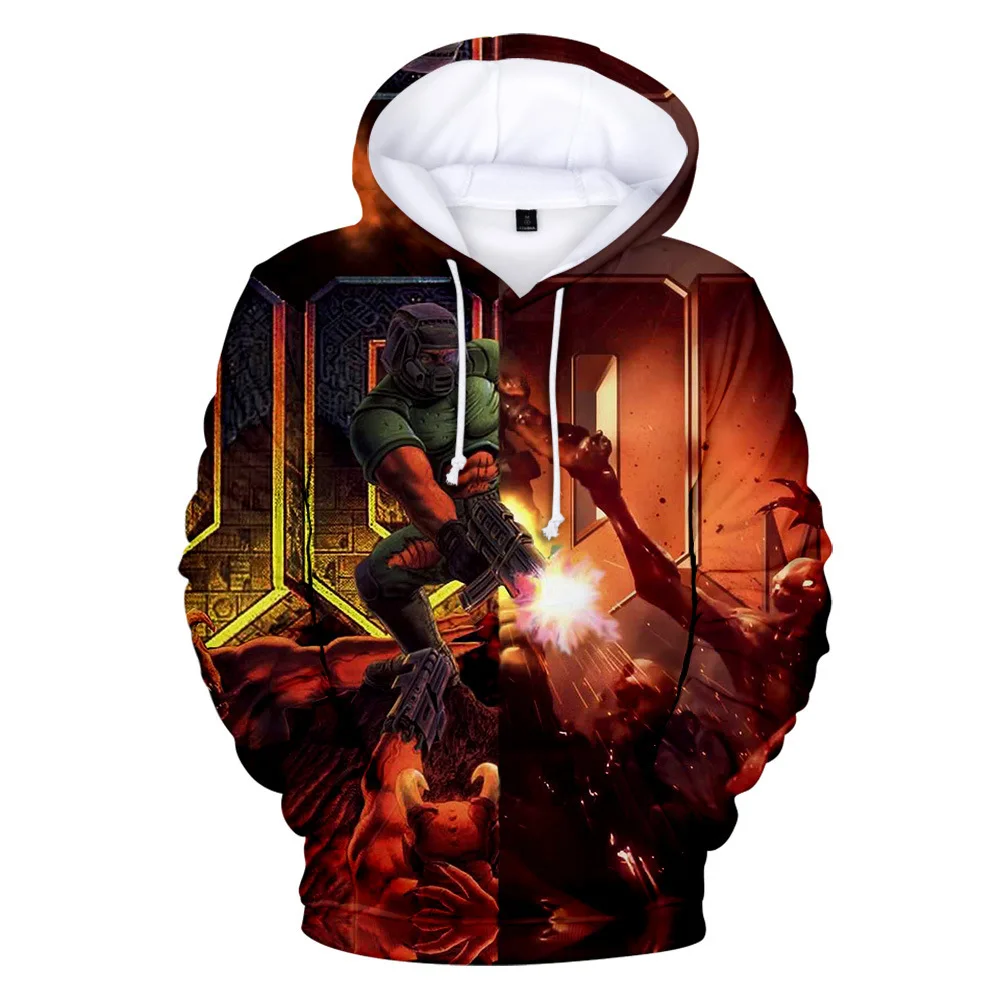 Толстовка Doomguy Doom для мужчин и женщин вечная аниме кофта в стиле Харадзюку
