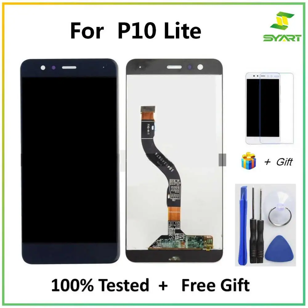 Для Huawei P10 Lite ЖК-дисплей сенсорный экран дигитайзер в сборе запасные части +