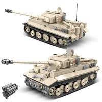 1018pcs tiger 131 military tank model building blocks ww2 german army soldier weapon heavy tanks bricks toys for children boys