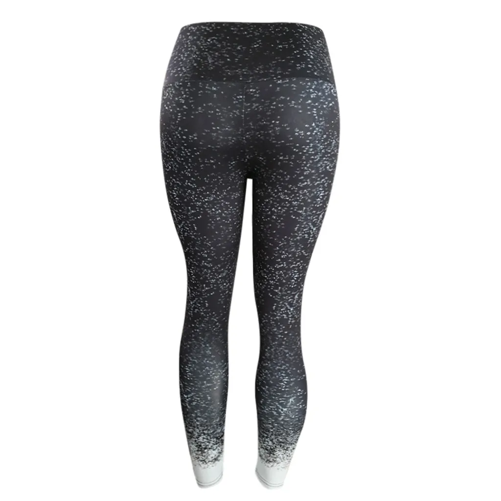 Бесшовные Брюки с высокой талией градиентного цвета женские леггинсы принтом