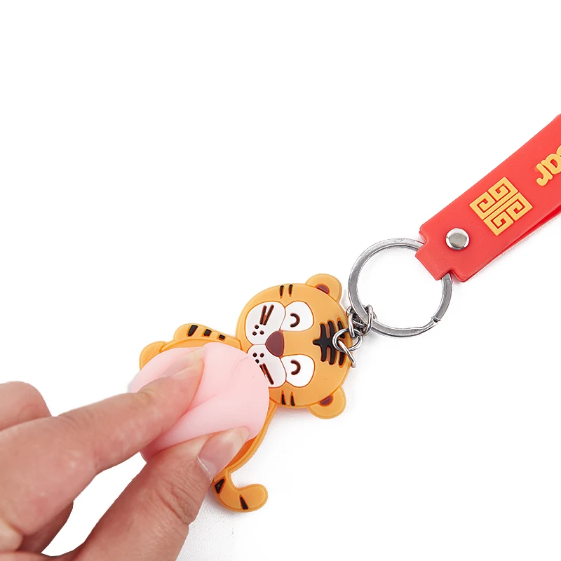 Модный брелок с милым мультяшным тигром задница для ключей аксессуары ювелирные