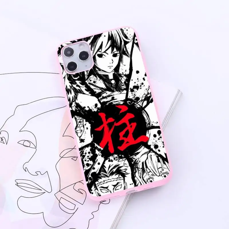 

Kamado Nezuko Kimetsu no Yaiba Demon Slayer Phone Case Candy Color for iPhone 6 7 8 11 12 s mini pro X XS XR MAX Plus
