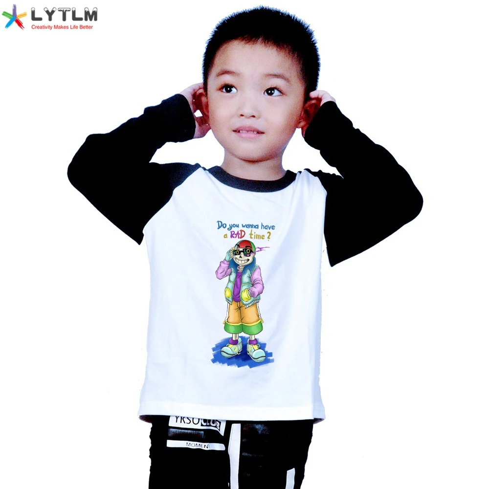 LYTLM футболка на Хэллоуин для мальчиков Undertale Sans малышей с длинным рукавом зимние