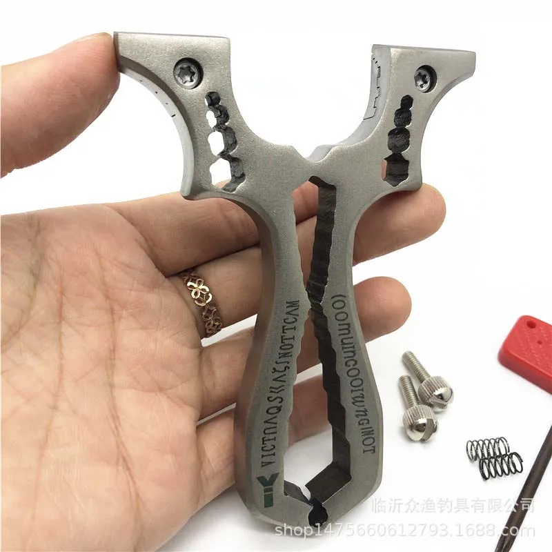 Охотничья Рогатка из нержавеющей стали 304 волчий нож плоской кожи катапульта