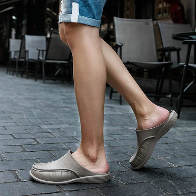 2020 новые сандалии мужские удобные шлепанцы с открытой спиной повседневные