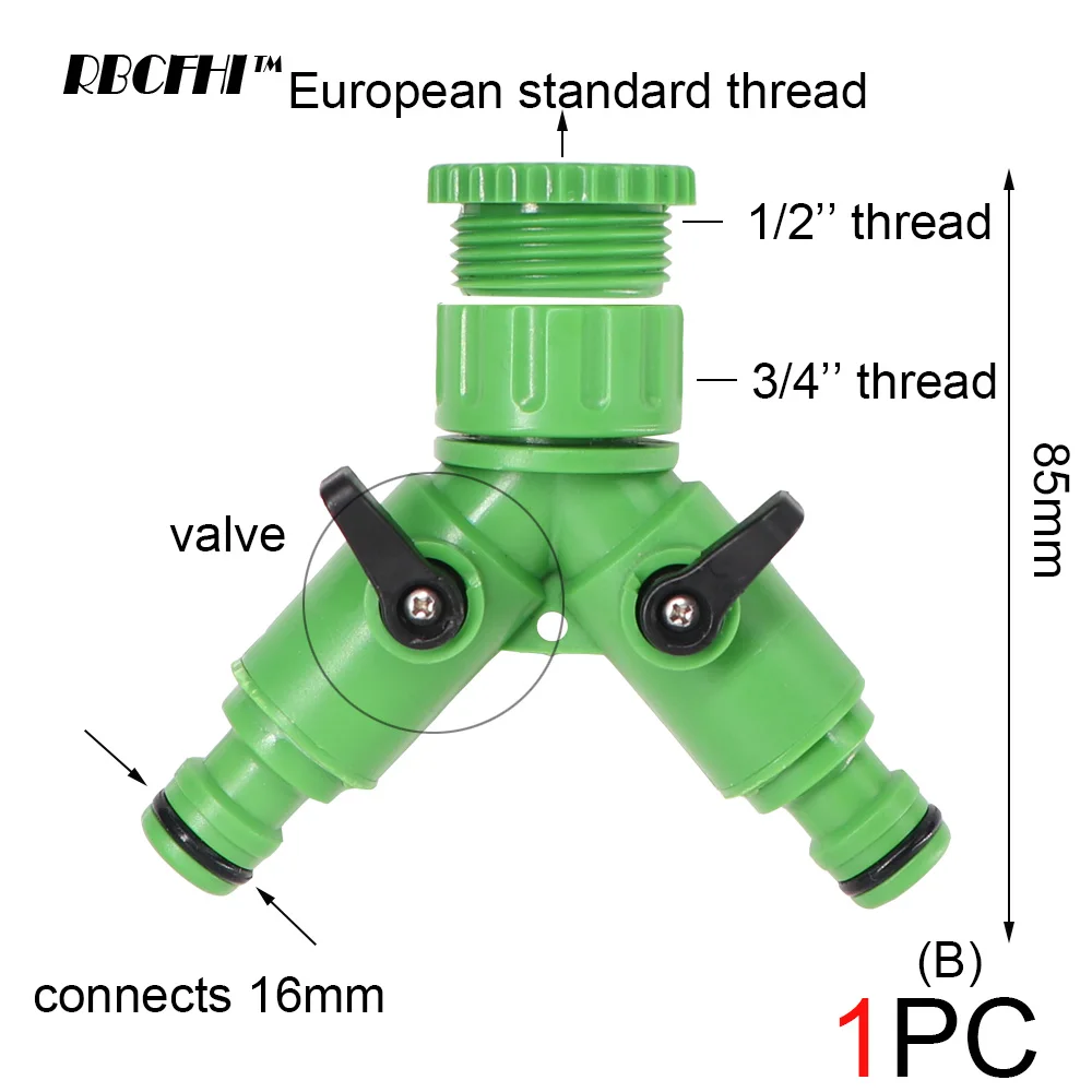 RBCFHI 1 шт. евро/США Стандартный 1/2 'ɳ/4'' женский 2 Way Tap адаптер Y быстрый